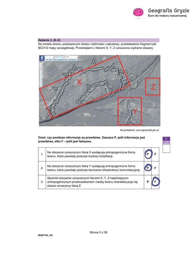 Matura próbna 2024 - geografia