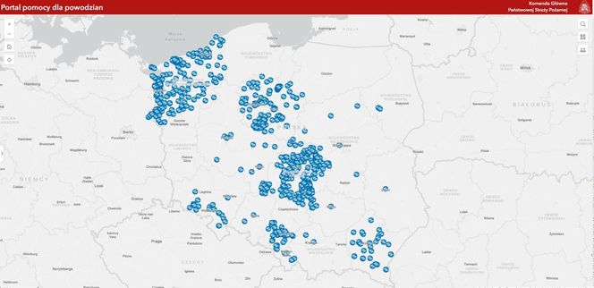 Interaktywna mapa zbiórek dla powodzian