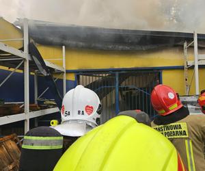 Pożar sklepu z materiałami budowlanymi w Żaganiu. Kilkanaście zastępów walczy z ogniem!	