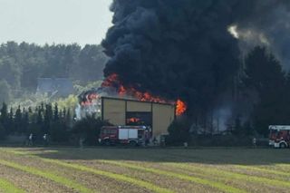 Pożar w Siarzewie. Płoną hale produkcyjne