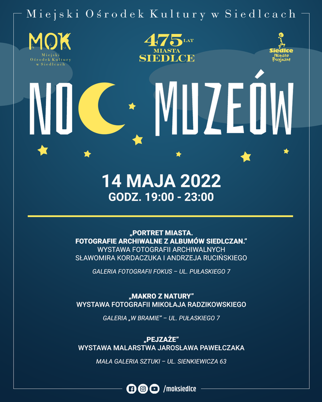 Na Noc Muzeów 2022 zaprasza Miejski Ośrodek Kultury w Siedlcach