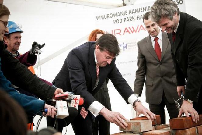 Uroczystość wmurowania kamienia węgielnego pod Park Turawa (26 listopada 2009, Turawa)