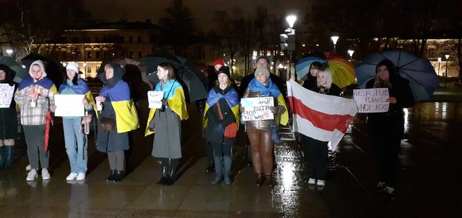 „Rosja to państwo terrorystyczne”. Manifestacja Ukraińców w Lublinie