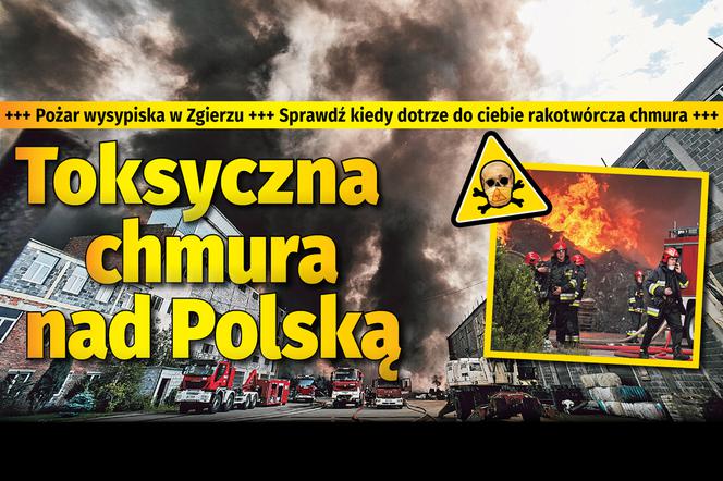 Po pożarze wysypiska w Zgierzu nad Polską zawisła toksyczna chmura 