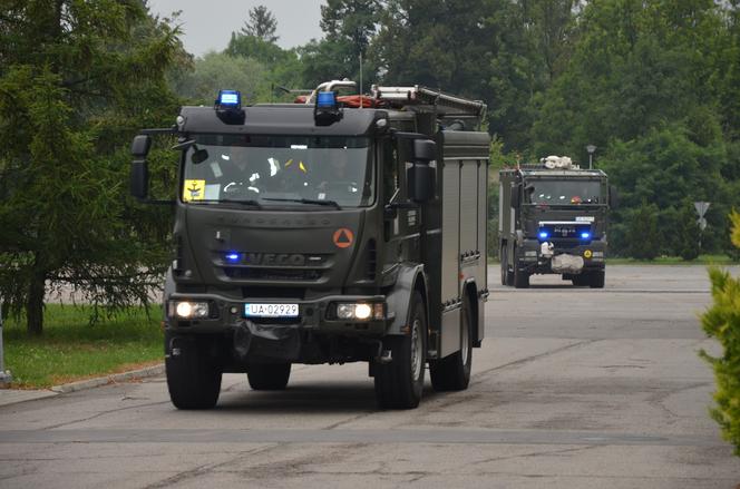 Pożar na lotnisku w Balicach pod Krakowem