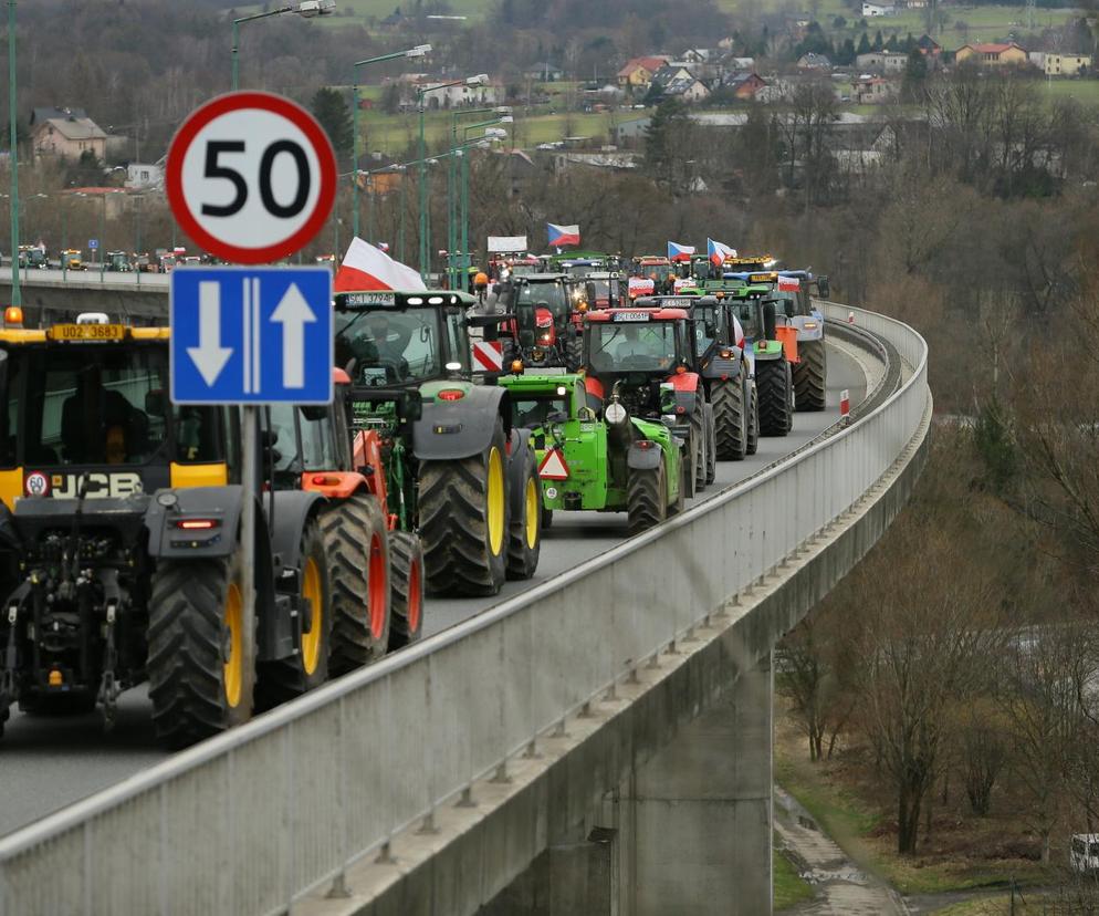 Protest rolników. Zablokowali granicę w Cieszynie