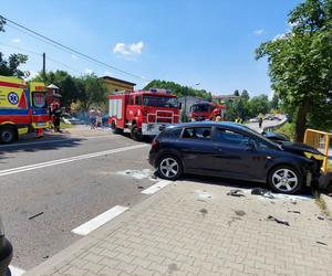 Czołowe zderzenie w Stykowie