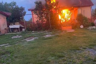 Pożar domu w Wilkołazie Górnym