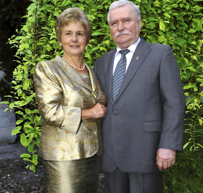 Lech Wałęsa z żoną Danutą