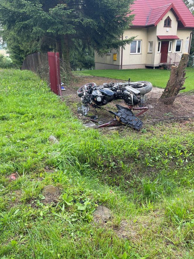 Tragiczny wypadek pod Tarnowem. Nie żyje 25-letni motocyklista