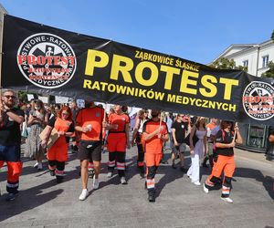 Protest pracowników służby zdrowia w Warszawie