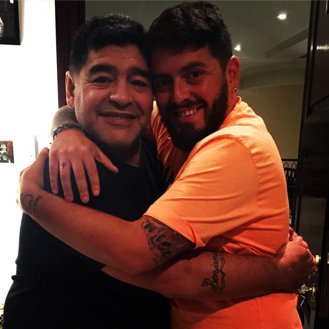 Diego Maradona Junior z ojcem
