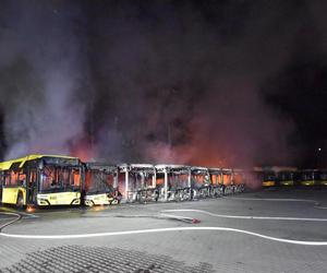 Pożar autobusów w Bytomiu. ZTM odwołuje kursy pięciu linii autobusowych