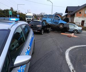 Drogowy karambol w Małopolsce. Powodem nieustąpienie pierwszeństwa