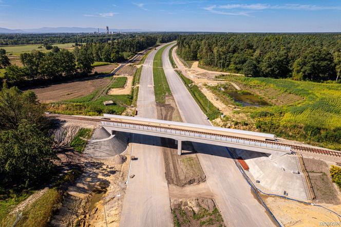 Plac budowy S1 Oświęcim - Dankowice w sierpniu 2024