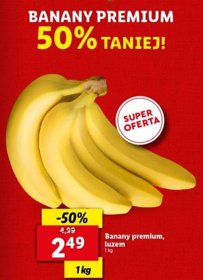 Lidl – SUPER RABATY! Banany za 2,50 zł/1 kg