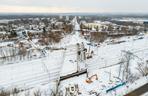 Budowa wiaduktu nad linia kolejową w Sosnowcu