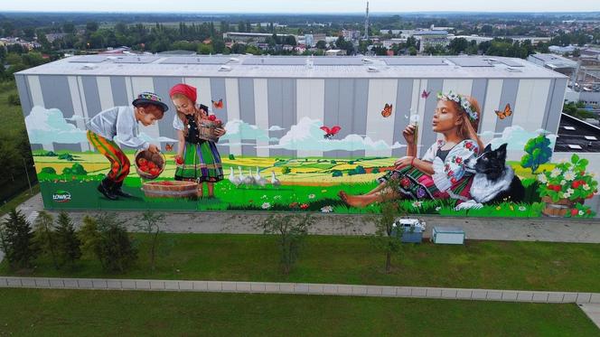 W Łowiczu powstał największy mural w Polsce! Wyprzedził łódzkiego Wiedźmina