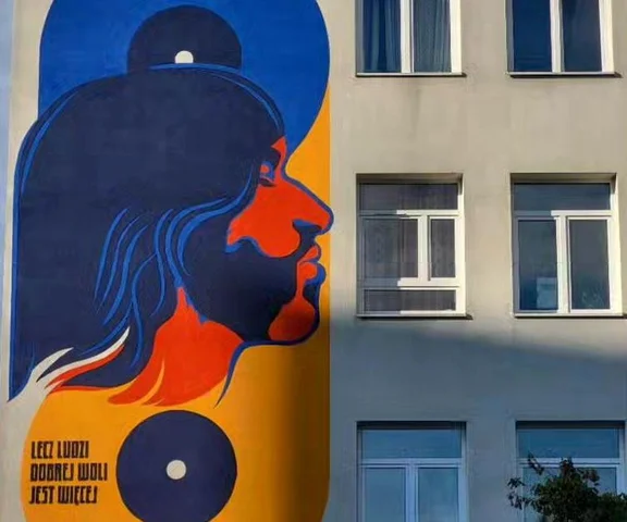 Nowy mural Czesława Niemena. Wielka podobizna artysty ozdobiła szkołę