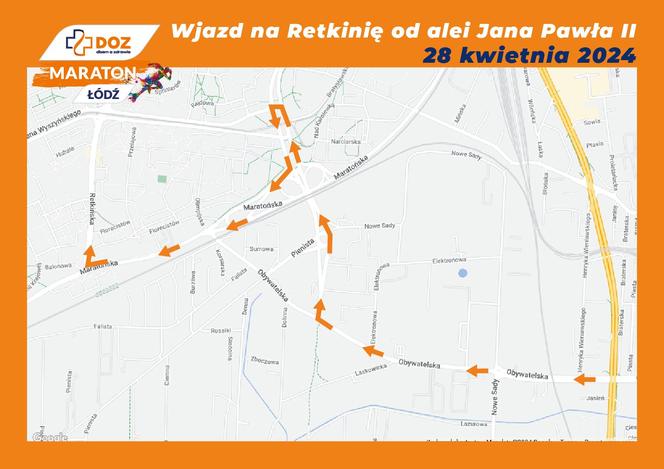 DOZ Maraton Łódź 2024 - utrudnienia w ruchu