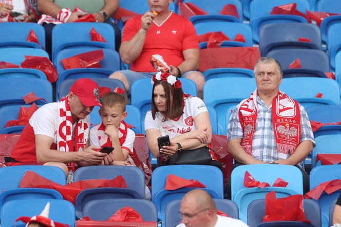 Kibice na meczu Polska - Mołdawia