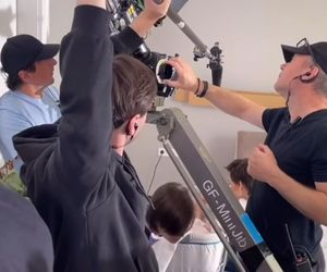 Na dobre i na złe nowy sezon. Kubuś (Wiktor Trojan), Blanka (Pola Gonciarz), Nina (Rita Sobocińska) na planie