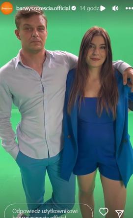 Nowa czołówka Barw szczęścia 2023. Agata (Natalia Zambrzycka), Hubert (Marek Molak)