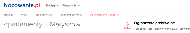 Brak możliwości rezerwacji u Adama Małysza