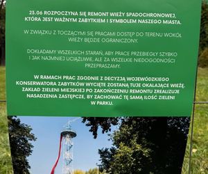 Wieża spadochronowa w Katowicach jest remontowana