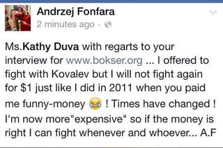 Andrzej Fonfara kontrakt 