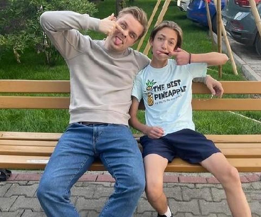 Barwy szczęścia na planie. Hubert (Marek Molak), Emil (Artem Malaszczuk)