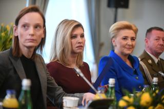 Spotkanie Agaty Dudy i Ołeny Zełenskiej z medykami