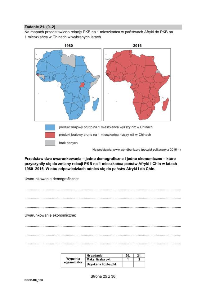 Matura 2024: geografia rozszerzona. ARKUSZ FORMUŁA 2015