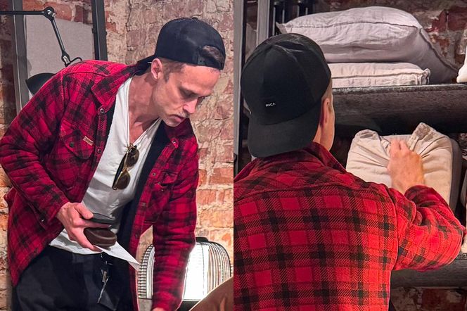 Maciej Zakościelny głaszcze kołdrę po rozwodzie