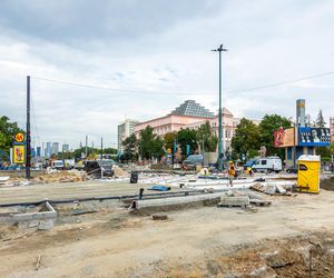 Budowa tramwaju na Rakowieckiej w Warszawie