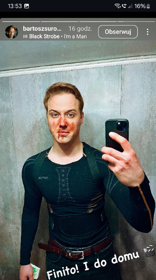 	M jak miłość nowy sezon po wakacjach 2025. Dominik Walat (Bartosz Surówka) na planie