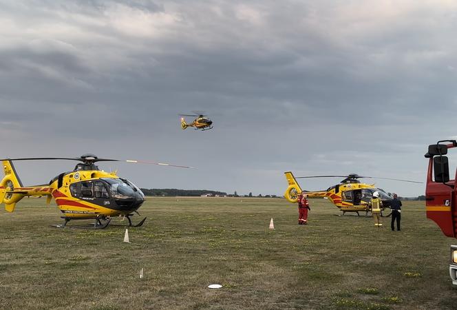 Chrcynno: Katastrofa lotnicza, samolot spadł na hangar. 5 osób nie żyje, wśród rannych dziecko