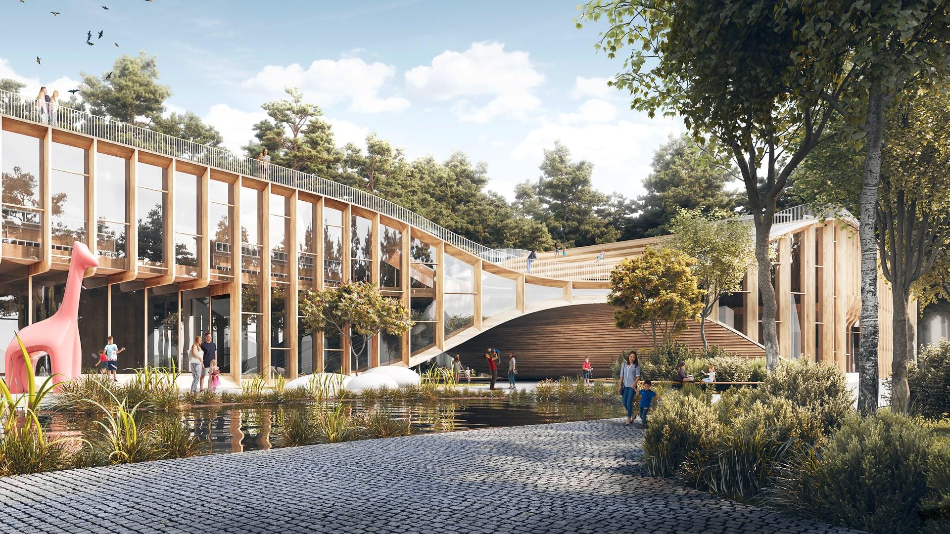 Wyniki konkursu na projekt biblioteki i przedszkola w Józefowie