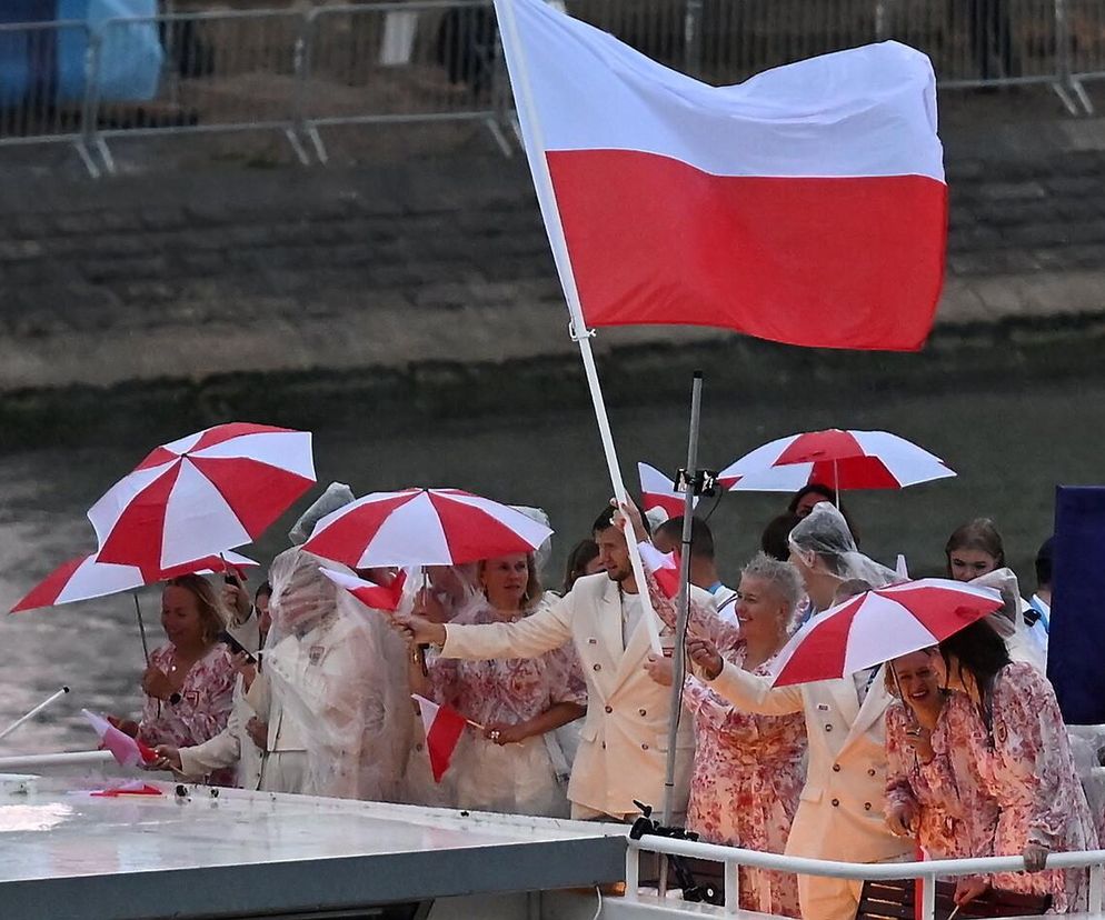 Reprezentacja Polski podczas ceremonii otwarcia IO Paryż 2024 