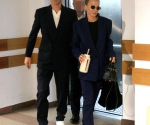 Anna Lewandowska w sądzie. Towarzyszył jej mąż