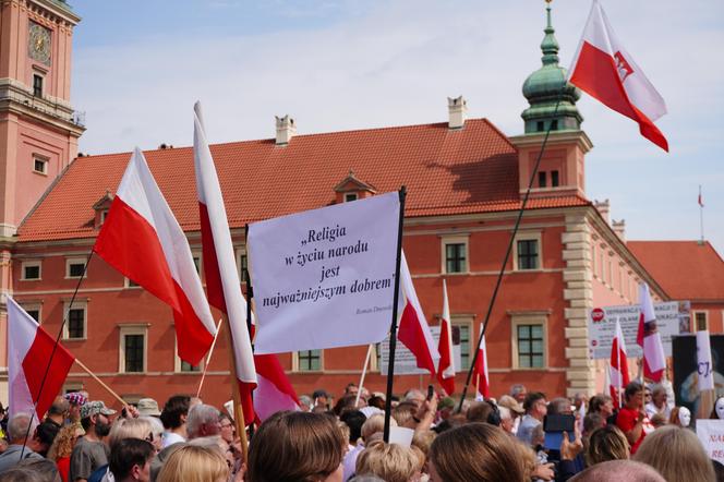 Protest katechetów w Warszawie 21.08.2024