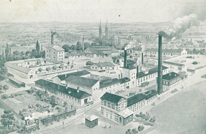 Browar Książąt Sanguszków w Tarnowie, widok między 1910 a 1939 r.