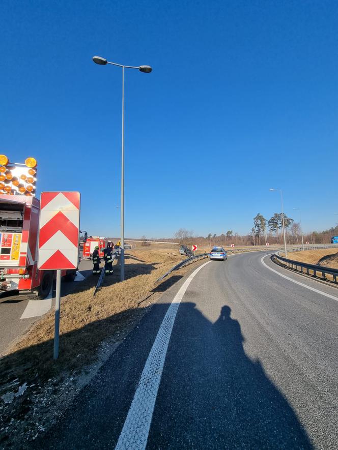 Wypadek na węźle A4 Brzesko