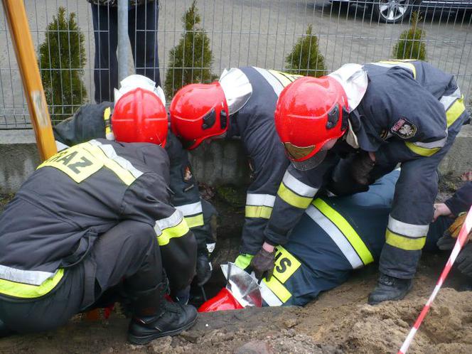 Zastęp strażaków na ratunek suni
