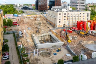 Budowa tunelu w centrum Łodzi, przy dworcu Łódź Fabryczna