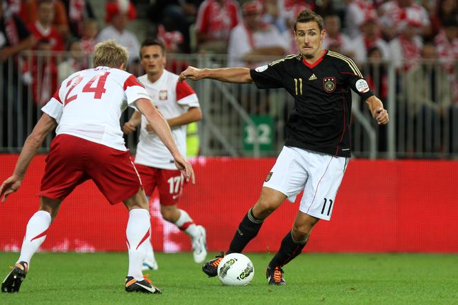Miroslav Klose podczas meczu Polska - Niemcy