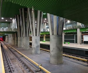 Peron 3. linii metra na stacji M2 Stadion Narodowy w Warszawie