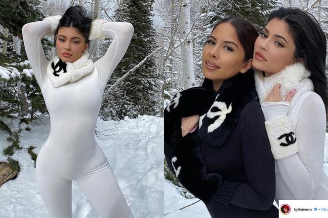 Kylie Jenner na nartach