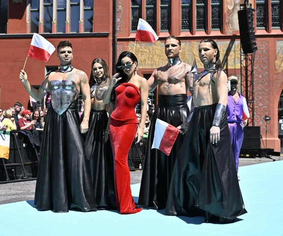 Justyna Steczkowska na ceremonii otwarcia Eurowizji 2025