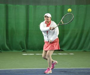 Katarzyna Niezgoda i ukochany rozgrzali kort! Spódniczka kusa, za to mimika na bogato